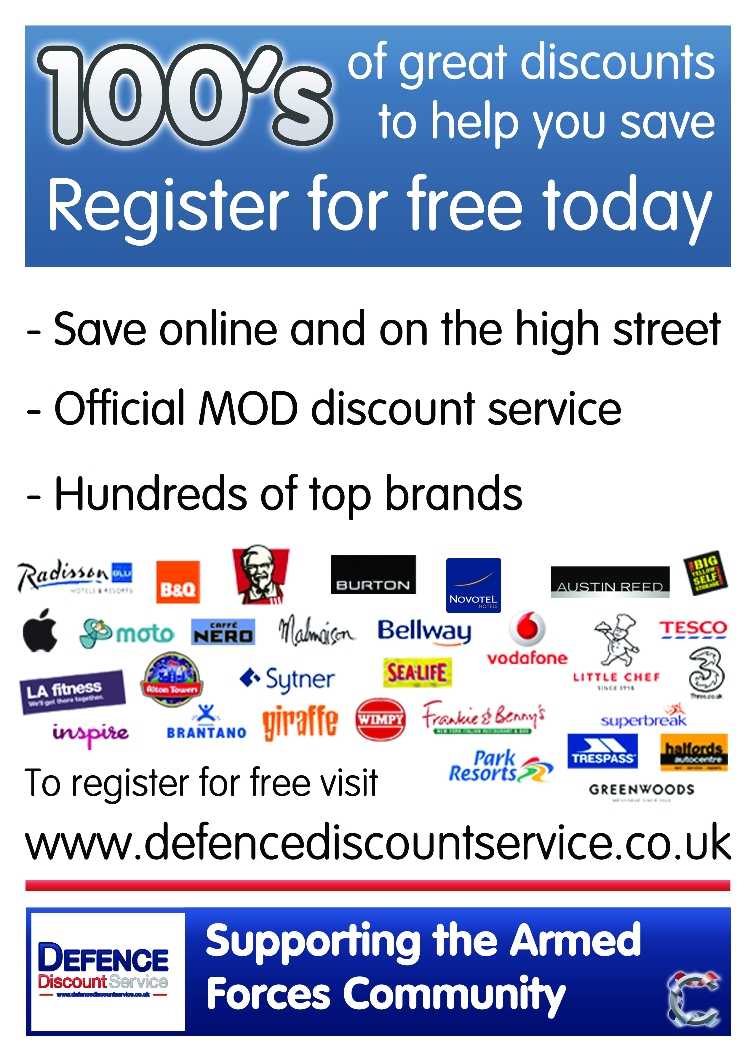 The UK's official Defence discount service Discounts and special